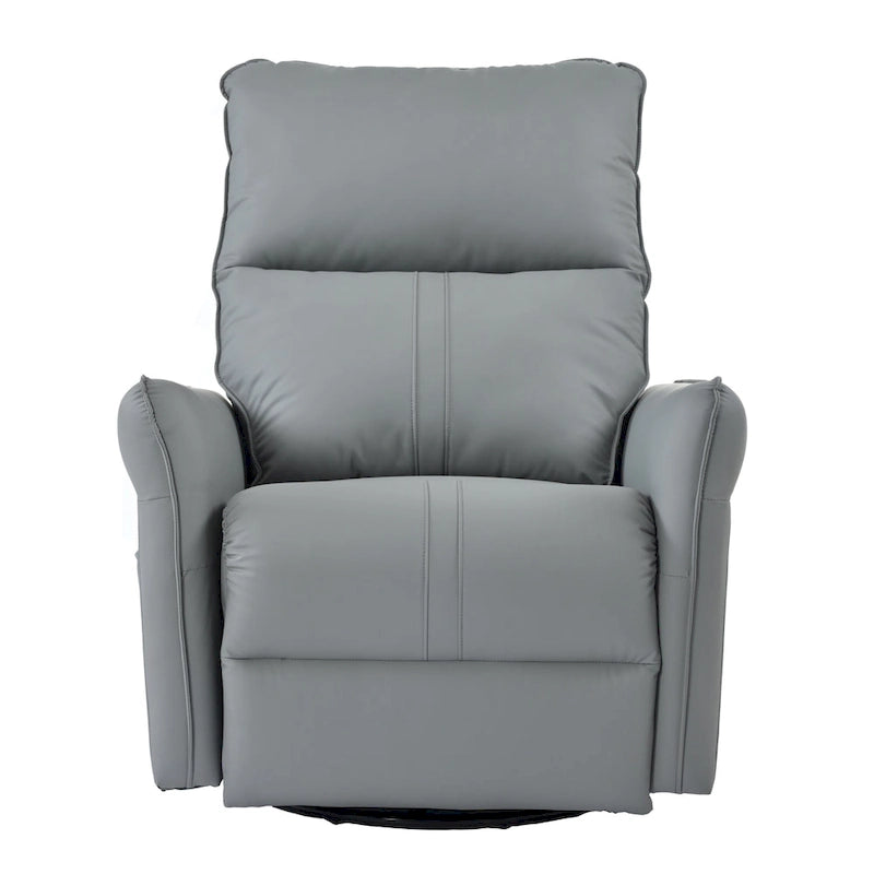 Poltrona reclinabile girevole a dondolo Power 270 con porte USB, piccole poltrone reclinabili elettriche in PU per piccoli spazi