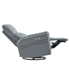 Poltrona reclinabile girevole a dondolo Power 270 con porte USB, piccole poltrone reclinabili elettriche in PU per piccoli spazi
