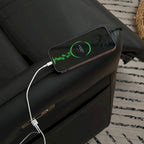 Poltrona reclinabile girevole a dondolo Power 270 con porte USB, piccole poltrone reclinabili elettriche in PU per piccoli spazi