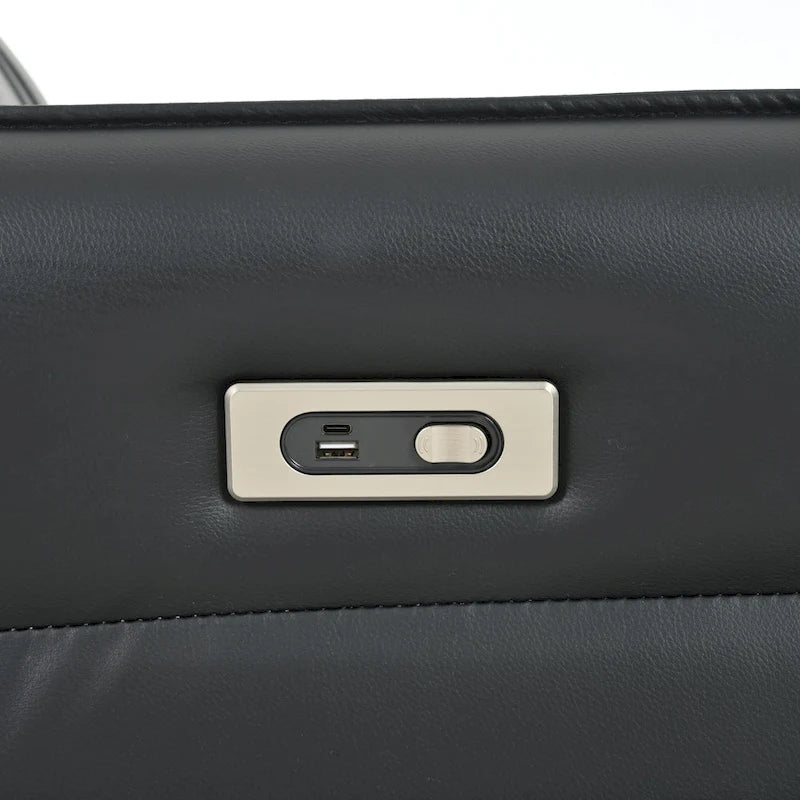 Poltrona reclinabile girevole a dondolo Power 270 con porte USB, piccole poltrone reclinabili elettriche in PU per piccoli spazi