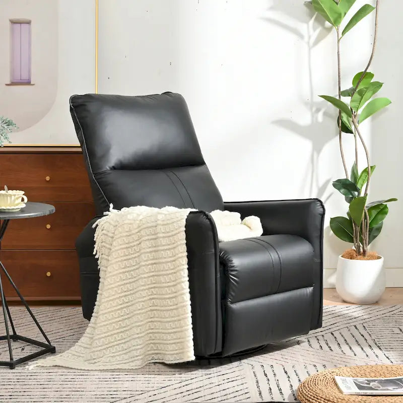 Poltrona reclinabile girevole a dondolo Power 270 con porte USB, piccole poltrone reclinabili elettriche in PU per piccoli spazi