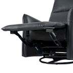 Poltrona reclinabile girevole a dondolo Power 270 con porte USB, piccole poltrone reclinabili elettriche in PU per piccoli spazi