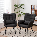 Poltrona in similpelle Sedia d'accento moderna set da 2