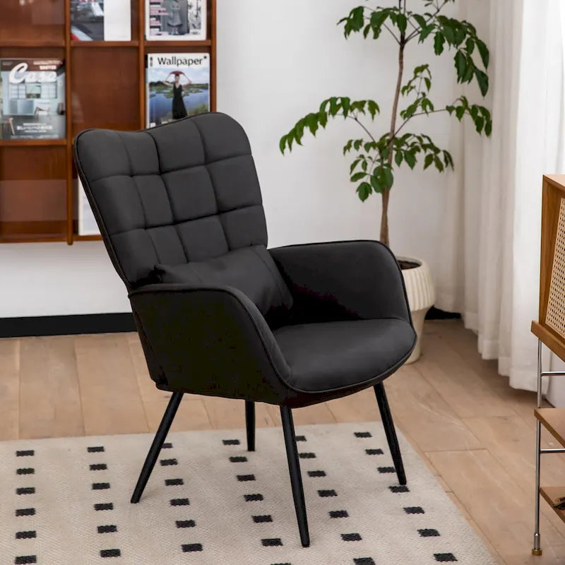 Poltrona in similpelle Sedia d'accento moderna set da 2