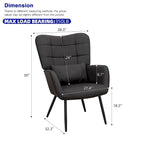 Poltrona in similpelle Sedia d'accento moderna set da 2