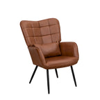 Poltrona in similpelle Sedia d'accento moderna set da 2