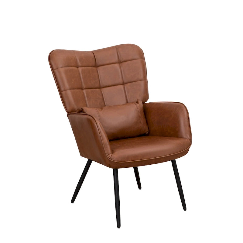 Poltrona in similpelle Sedia d'accento moderna set da 2
