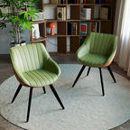 Set di 2 sedie da pranzo con gambe in metallo