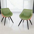 Set di 2 sedie da pranzo con gambe in metallo