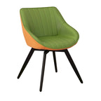 Set di 2 sedie da pranzo con gambe in metallo