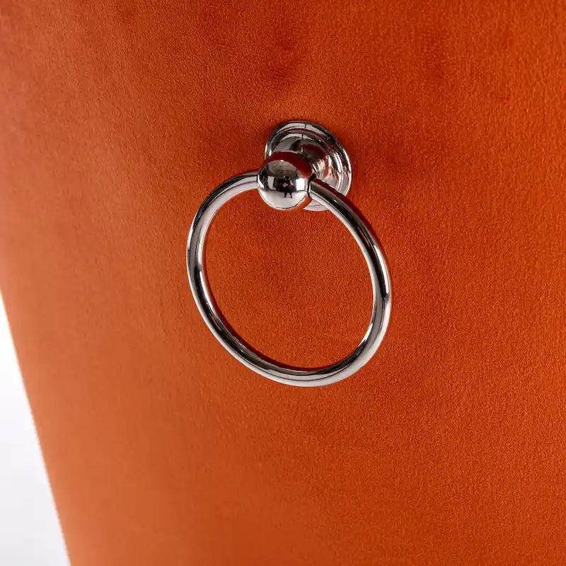 Set di 2 sedie da pranzo con schienale alto, sedie da cucina in pelle PU imbottita con maniglia posteriore e gambe in legno