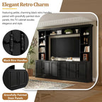 Mobile porta TV Mid-Century da 97,4W con librerie, ripiano regolabile e ponte - Centro di intrattenimento per TV fino a 70 pollici