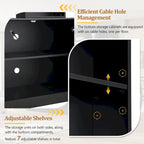 Mobile porta TV Mid-Century da 97,4W con librerie, ripiano regolabile e ponte - Centro di intrattenimento per TV fino a 70 pollici