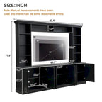 Mobile porta TV Mid-Century da 97,4W con librerie, ripiano regolabile e ponte - Centro di intrattenimento per TV fino a 70 pollici