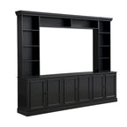 Mobile porta TV Mid-Century da 97,4W con librerie, ripiano regolabile e ponte - Centro di intrattenimento per TV fino a 70 pollici