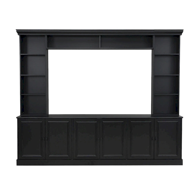 Mobile porta TV Mid-Century da 97,4W con librerie, ripiano regolabile e ponte - Centro di intrattenimento per TV fino a 70 pollici