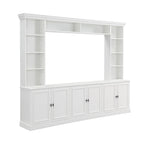 Mobile porta TV Mid-Century da 97,4W con librerie, ripiano regolabile e ponte - Centro di intrattenimento per TV fino a 70 pollici