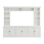 Mobile porta TV Mid-Century da 97,4W con librerie, ripiano regolabile e ponte - Centro di intrattenimento per TV fino a 70 pollici