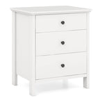 Comodino in legno a 3 cassetti con ampio piano e guide in metallo