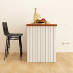 Sgabelli da bar in rattan da 66 cm (altezza bancone) con schienale, set da 2 – Nero