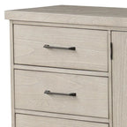 Credenza in Legno Massello Stile Fattoria Moderna, 150 cm, Naturale