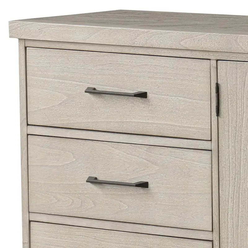 Credenza in Legno Massello Stile Fattoria Moderna, 150 cm, Naturale