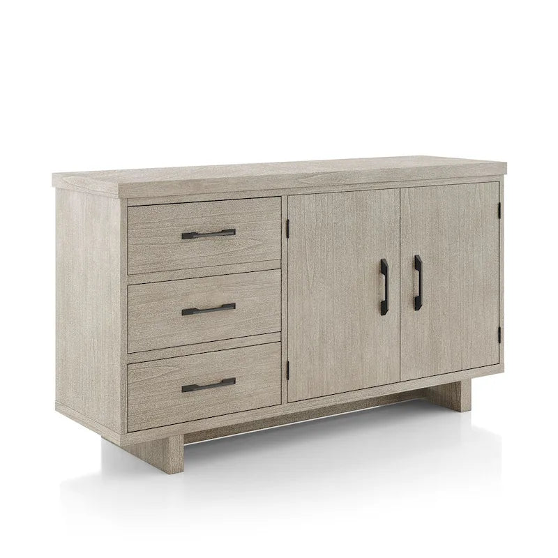 Credenza in Legno Massello Stile Fattoria Moderna, 150 cm, Naturale