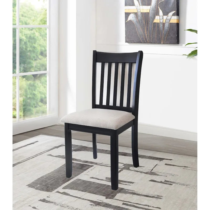 Set di 2 sedie con finitura nera