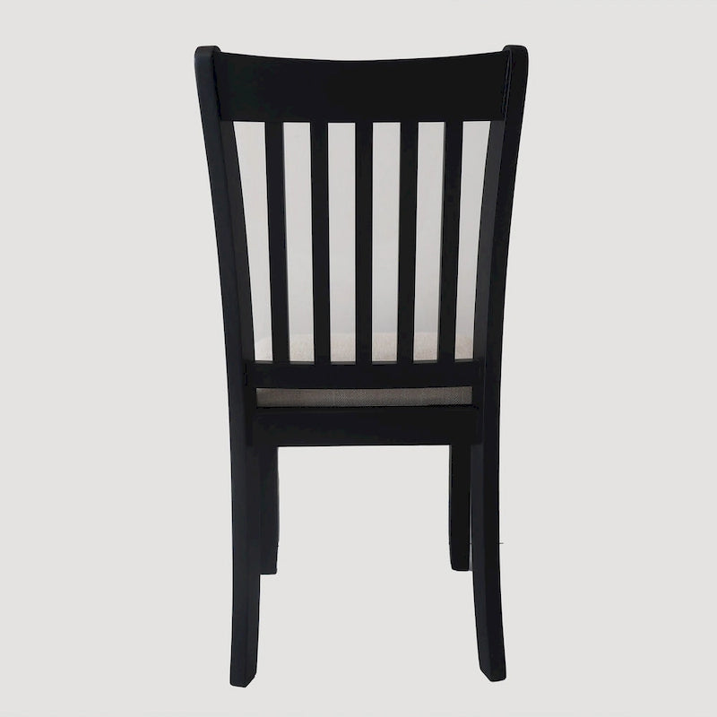 Set di 2 sedie con finitura nera