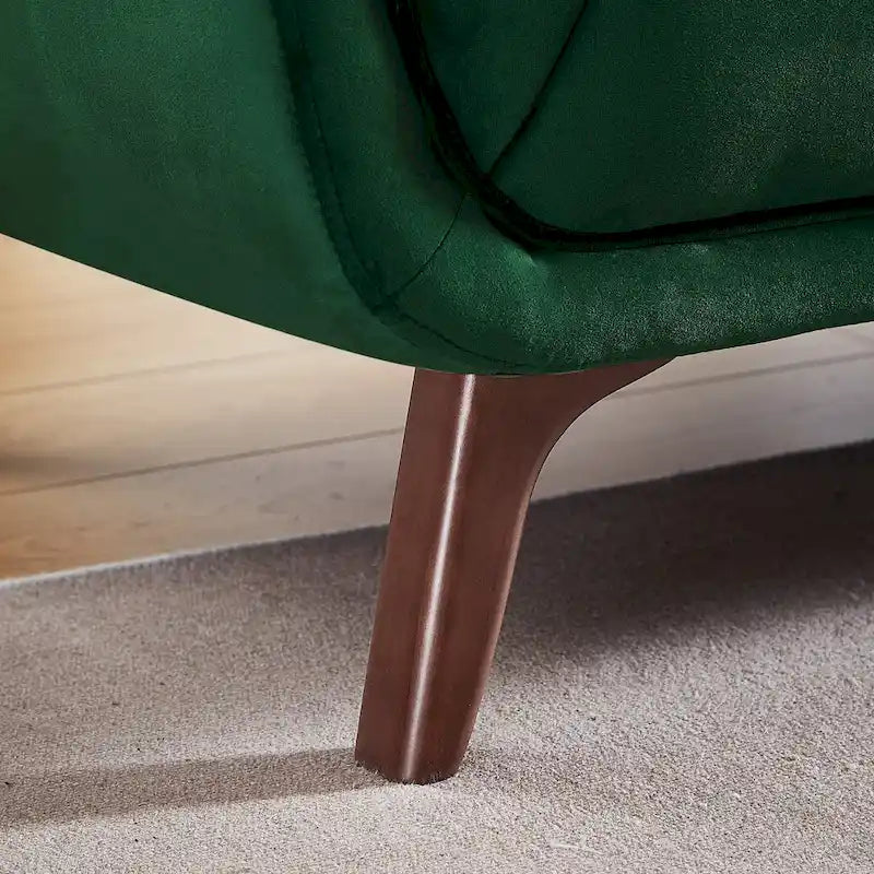 Divano Chesterfield moderno di metà secolo con rivestimento in velluto capitonné