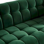 Divano Chesterfield moderno di metà secolo con rivestimento in velluto capitonné