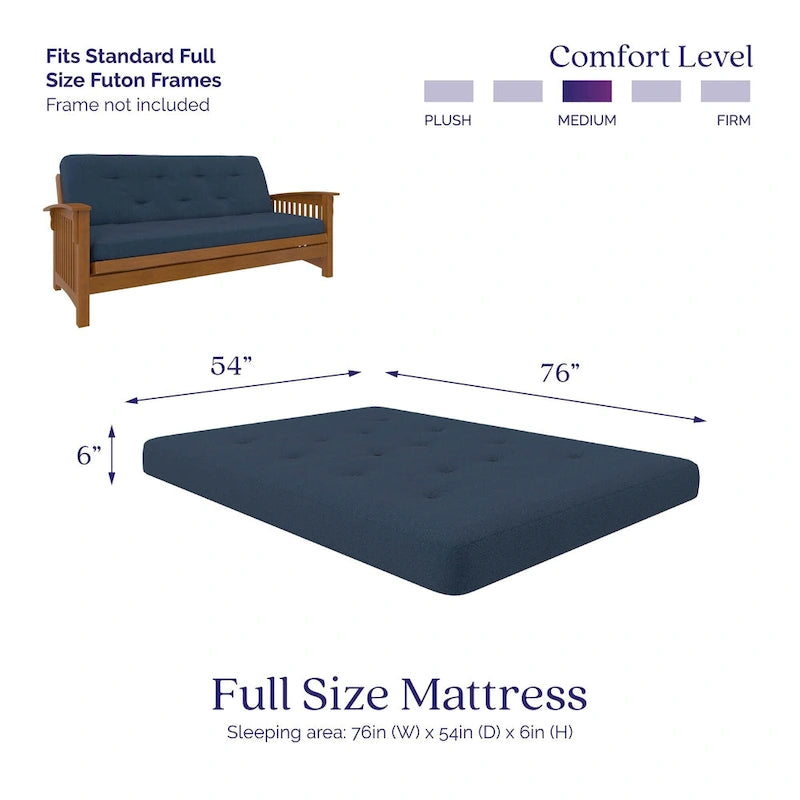 Materasso per futon DHP Trule da 6 pollici con molle Bonnell