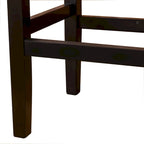 Sgabello da bancone senza schienale in pelle marrone da 26 pollici con borchie in bronzo, set da 2