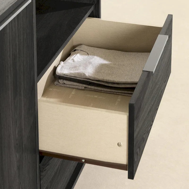 Cassettiera per bambini a 2 cassetti con armadietto e ripiano regolabile