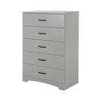 Comodino moderno a 5 cassetti con finitura laminata