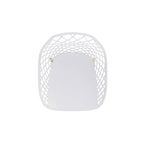 Sedia da pranzo Mid-Century Modern con gambe in acciaio, per uso interno ed esterno, set da 2