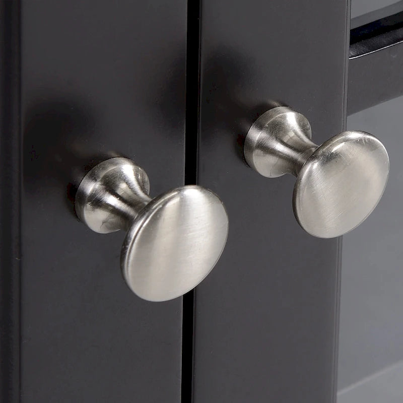 Credenza a buffet da 54 pollici con 4 ante in vetro intelaiate e ripiani regolabili