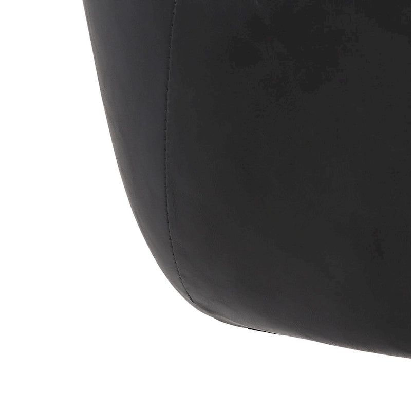 Sedia da ufficio in pelle PU con base a rotelle in metallo e regolazione dell'altezza