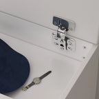 Panca portascarpe da ingresso con sedile imbottito e vano a scomparsa