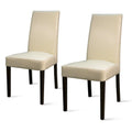 Sedia da pranzo in pelle Hartford, set da 2
