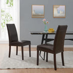 Sedia da pranzo in pelle Hartford, set da 2