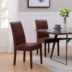 Sedia da pranzo in pelle Hartford, set da 2