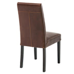 Sedia da pranzo in pelle Hartford, set da 2