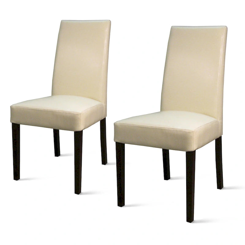 Sedia da pranzo in pelle Hartford, set da 2