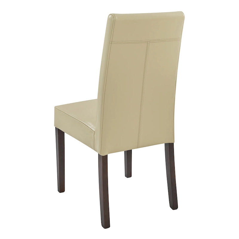 Sedia da pranzo in pelle Hartford, set da 2