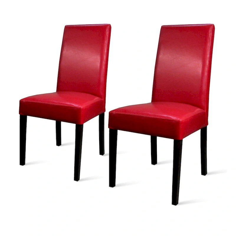 Sedia da pranzo in pelle Hartford, set da 2