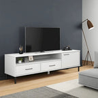 Mobile TV con gambe in metallo e legno massiccio di pino - 158 x 40 x 46.5 cm