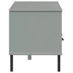 Mobile TV con gambe in metallo e legno massiccio di pino - 158 x 40 x 46.5 cm