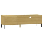 Mobile TV con gambe in metallo e legno massiccio di pino - 158 x 40 x 46.5 cm