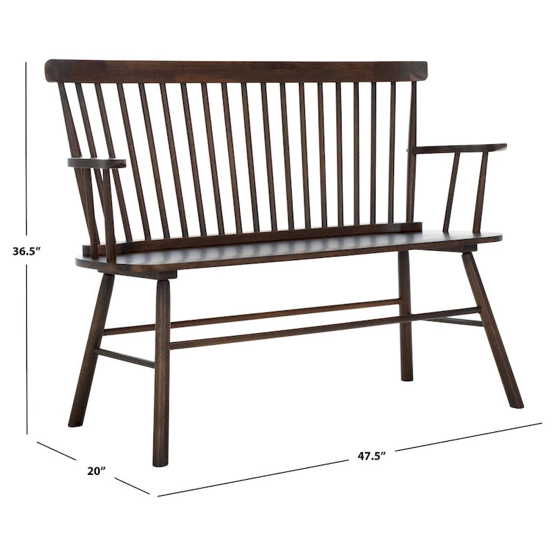Divanetto Spindleback in Stile Rustico, 48L x 22P x 36A